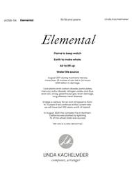 Elemental SATB choral sheet music cover Thumbnail